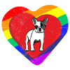French Bulldog Rainbow Heart Gift