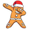 Dabbing Gingerbread Santa Christmas