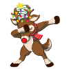 Dabbing Reindeer Santa Christmas
