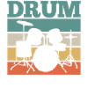 Drummer Drums Retro
