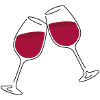 Wine glasses lineart