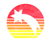 Rétro étoile filante silhouette cadeau