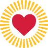 Herz in Strahlenkranz Design