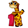 1st birthday giraffe 1st class gift