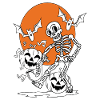 Saxophone Halloween squelette effrayant Halloween