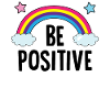 Be Positive Rainnbow Stickers