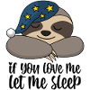 Bradipo dormiglione Se mi ami lasciami dormire