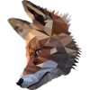 Fox head polygon fox