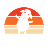 retro sheep sun