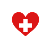 Red heart cross inside
