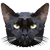Cat head polygon cat