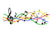 Musical sheet music notes pattern. Music