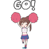Cheerleader girl anime style.