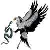 Secretary bird vs snake