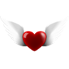 Heart with angel wings