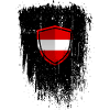 Austrian Flag Shield Grunge