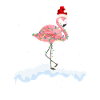 Christmas flamingo
