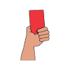 Football - red card referee foul