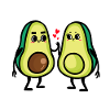 avocado couple cute date