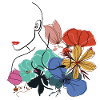 Woman with flowers