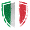 Italy Shield Brushed Flag
