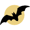 Flying bat moon