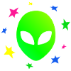 Galaxie étoile tête extraterrestre