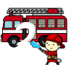Birthday toddler 3 years firefighter