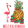 Mele Kalikimaka Pineapple Flamingo Noël