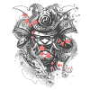 Cool samurai logo