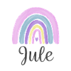 Sweet rainbow with name - Jule