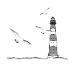 Lighthouse, Seagulls