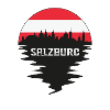 Salzbourg Autriche Skyline Silhouette Drapeau Autrichien