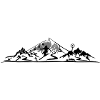 SKI MOUNTAINS GONDOLA skyline silhouette