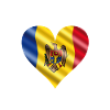 Moldova Moldova Heart Flag Gift