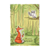 Fuchs mit Eule im Wald