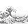 The great wave off Kanagawa pencil drawing