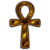 Ankh Egyptienne dorée