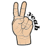 Peacezeichen zwei Finger Friedenzeichen Geschenk