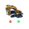 Bagger ruft an Baumaschinen Baggerfahrer