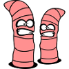 2 crazy worms