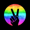 Peace sign rainbow