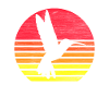 Retro hummingbird bird silhouette gift