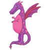 Dragon rose et violet