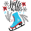 Ice skate lettering