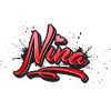 Nina Vorname Name red heart Graffiti Splash
