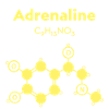 Molécule d'adrénaline jaune