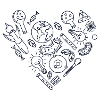 Biology love heart biologist gift