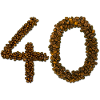 Birthday 40 years - coffee beans