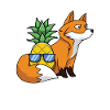 Ananas Hawaii Aloha Fuchs Rotfuchs
